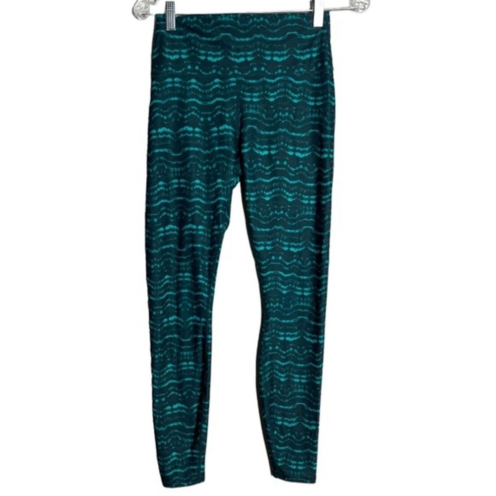 Fabletics Leggings Womens Small Define‎ Powerhold Green Tidal Print Athleisure